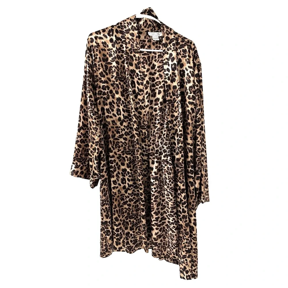 Morgan Taylor Size XL Intimates Animal Print. Light Polyester Fabric Long Sleeve